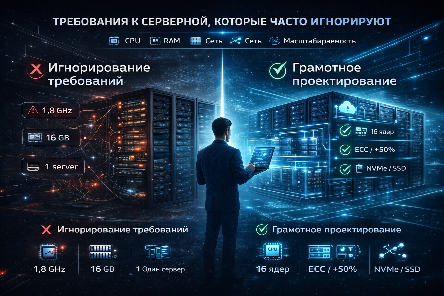 Требования к проектированию серверной, которые часто игнорируют